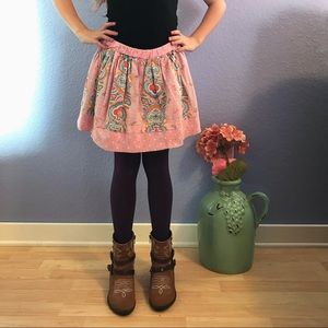 Vintage Vibe paisley cotton girl’s skirt 🌸